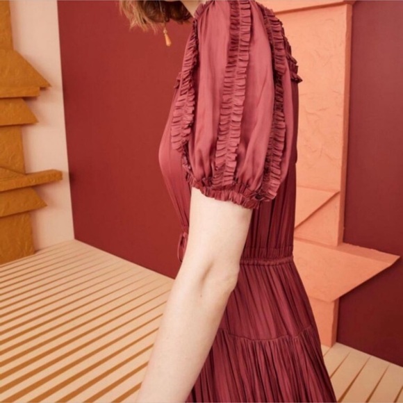 ULLA JOHNSON Rose Dress in desert rose Sz 12 - Picture 3 of 6